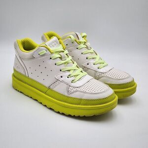UGG Sneakers Leather Women's Size‎ 8 Lime Green Lace Up Shoes Ankle SEE PHOTOS